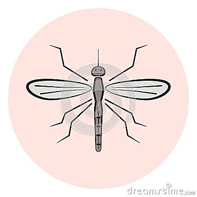 Outline mosquito icon Stock Photo