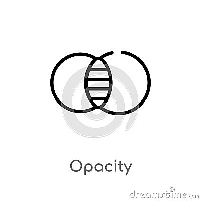 outline opacity vector icon. isolated black simple line element illustration from edit tools concept. editable vector stroke Vector Illustration