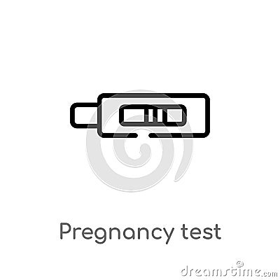 outline pregnancy test vector icon. isolated black simple line element illustration from kid and baby concept. editable vector Vector Illustration