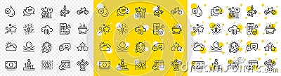 Outline Save planet, Ranking stars and Artificial intelligence line icons. For web app. Vector Vector Illustration