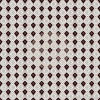 Outline seamless pattern with geometric figures. Ethnic wallpaper. Repeated rhombuses ornamental background Vector Illustration