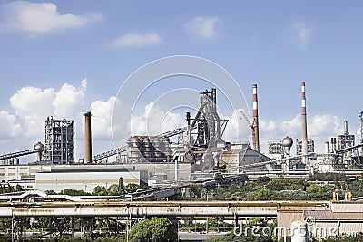 Outline of a steel works Stock Photo