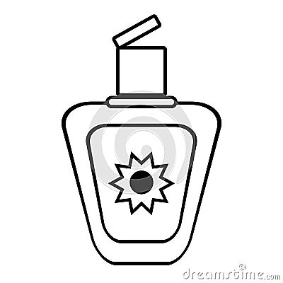 Outline sun blocker cream protection solar beach Vector Illustration