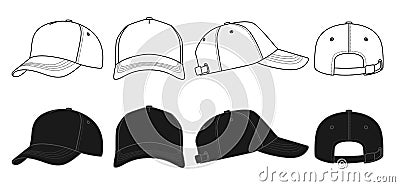 Outline template cap Stock Photo