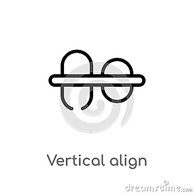 outline vertical align vector icon. isolated black simple line element illustration from user interface concept. editable vector Vector Illustration