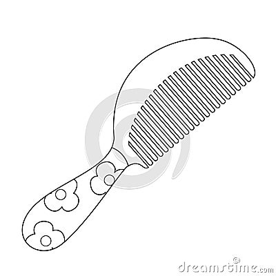 Outlined cartoon comb Vector Illustration