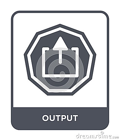 output icon in trendy design style. output icon isolated on white background. output vector icon simple and modern flat symbol for Vector Illustration