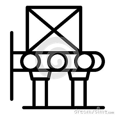 Output process icon outline vector. Manufacturing system Vector Illustration