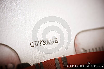 Outrage concept view Stock Photo