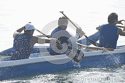 Outrigger Canoe Race Stock Photo