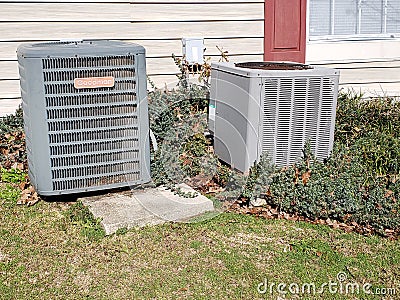 Outside Air Conditioning Units Editorial Stock Photo