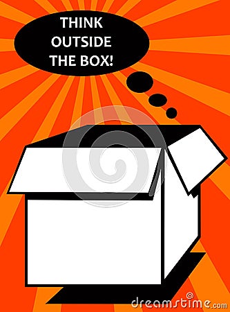 Outside the box Stock Photo