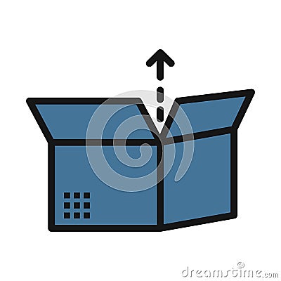 Outside The Box line isolated vector icon can be easily modified and edit Vector Illustration