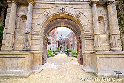 Outside entrance of Cuypers Bibliotheek, Amsterdam Editorial Stock Photo