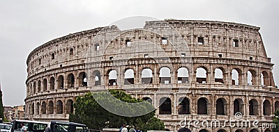 Outside of the famous roman colosseum Editorial Stock Photo