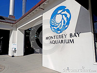 Monterey Bay Aquarium on Cannery Row Editorial Stock Photo