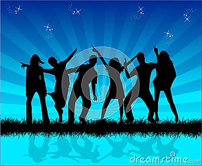 Outside party Vector Illustration