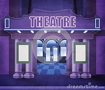 Outside theatre Stock Photo