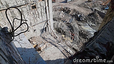 Abandoned building of the soviet musical theater Stock Photo