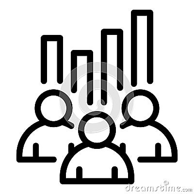 Outsource teamwork icon, outline style Vector Illustration