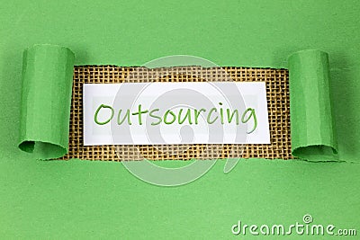 Outsourcing internet technology outsource job work contract employee Stock Photo