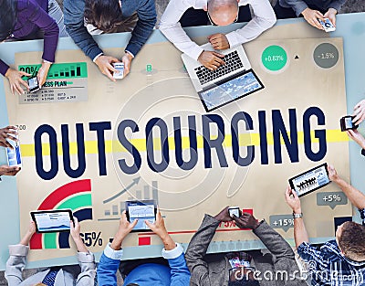 Outsourcing Recruitment Human Resource Hiring Concept Stock Photo