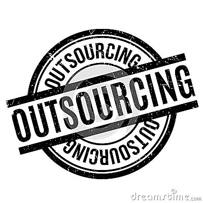 Outsourcing rubber stamp Vector Illustration