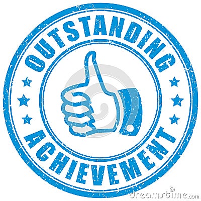 Outstanding achievement stamp Vector Illustration