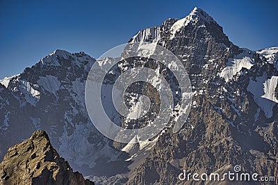 The outstanding beauty of the mountains of Karakoram, Pakistan is well known for its breathtaking sunsets Stock Photo