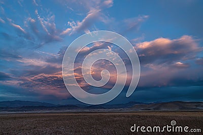 Outstanding Clouds at Twiligh Stock Photo