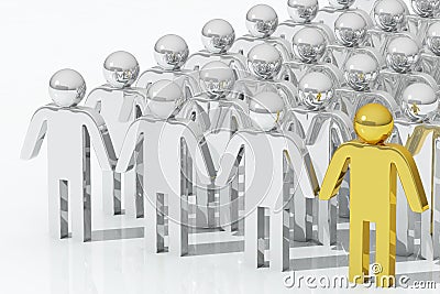 Outstanding gold person Stock Photo