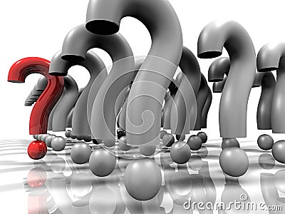 Outstanding question mark Stock Photo