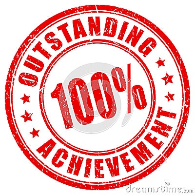 Outstanding achievement vector stamp Vector Illustration