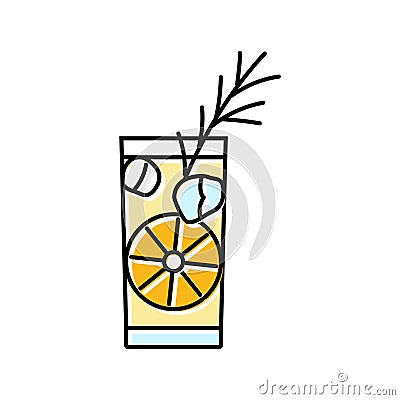 ouzo drink greek cuisine color icon vector illustration Cartoon Illustration