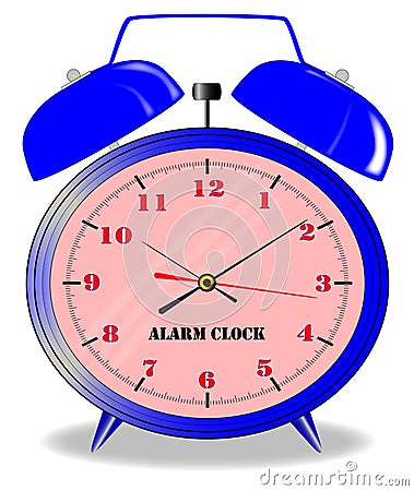 Oval Alarm Clock Stock Photo