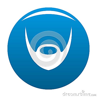 Oval beard icon blue Stock Photo