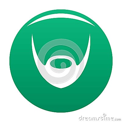 Oval beard icon vector green Vector Illustration
