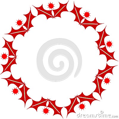 Oval christmas frame Stock Photo