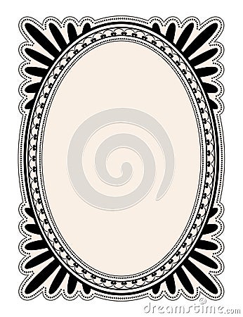 Oval frame Vector Illustration