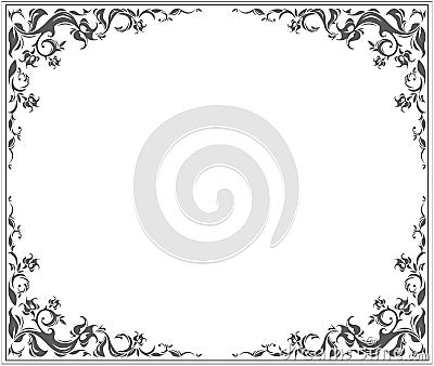 Oval frame Vector Illustration