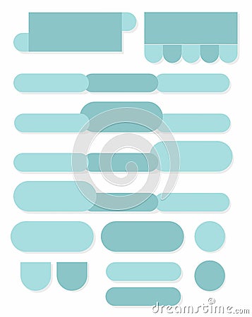 Oval green buttons and charts for infographics. Vector Illustration