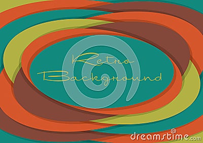 Retro oval background Vector Illustration