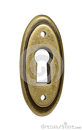 Oval keyhole close up Stock Photo