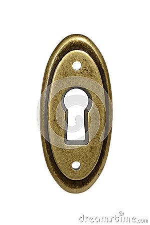 Oval keyhole. Stock Photo