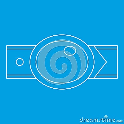 Oval shaped buckle icon, outline style Vector Illustration
