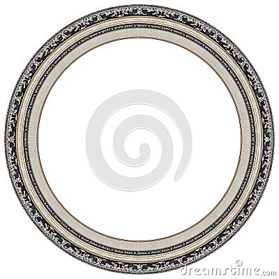 Oval silver picture frame Stock Photo