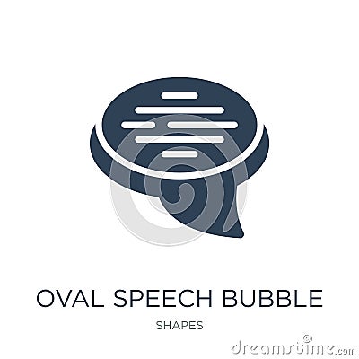 oval speech bubble icon in trendy design style. oval speech bubble icon isolated on white background. oval speech bubble vector Vector Illustration