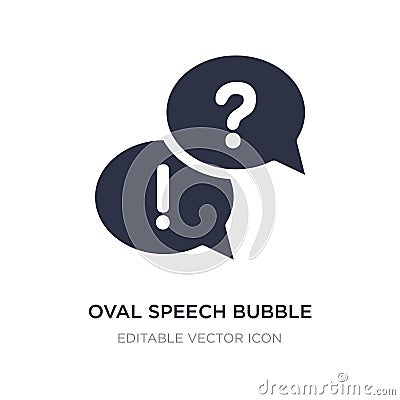 oval speech bubble icon on white background. Simple element illustration from Shapes concept Vector Illustration