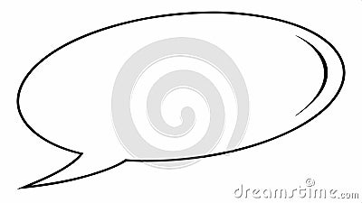 Oval speech bubble smooth, dialogue symbol for friendly communication vector design Generative AI Vector Illustration