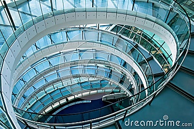 Oval stairway Stock Photo